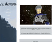 Tablet Screenshot of departure-productions.com